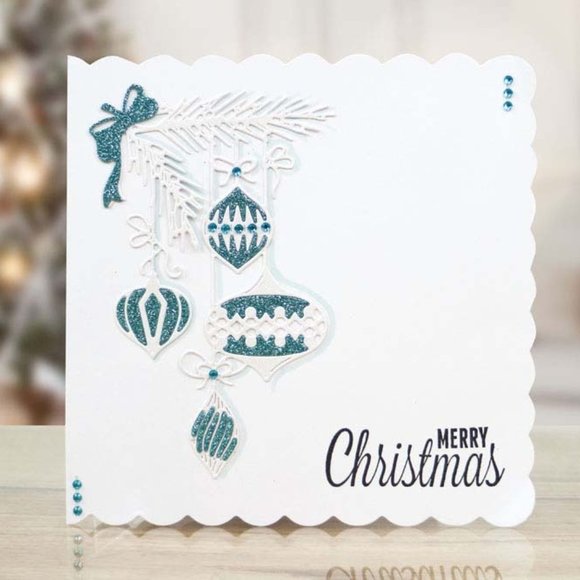 Framed Christmas Bauble thin metal die ( 5 inches tall) - Picture 7 of 10